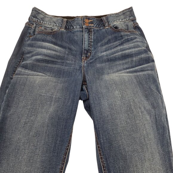 Lane Bryant Women's Denim Jeans Bootcut Low Rise Blue Size 16 Classic - Picture 2 of 12